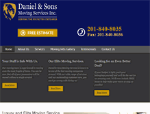 Tablet Screenshot of danielandsonsmoving.com